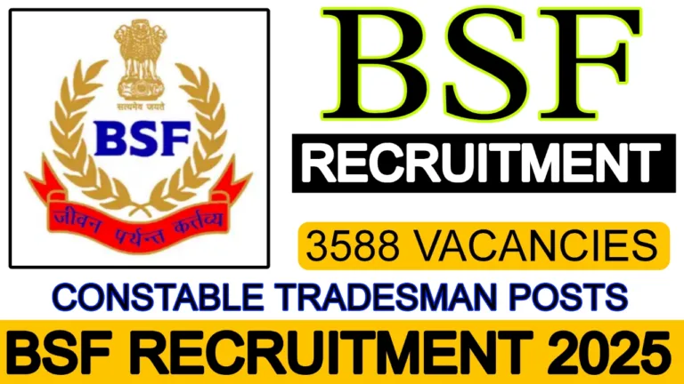 BSF Constable Tradesman Recruitment 2025