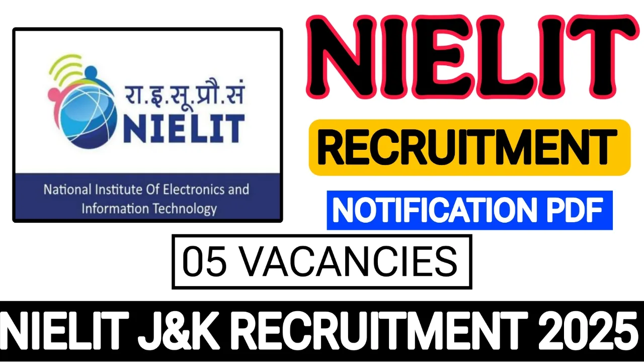 NIELIT J&K Recruitment 2025